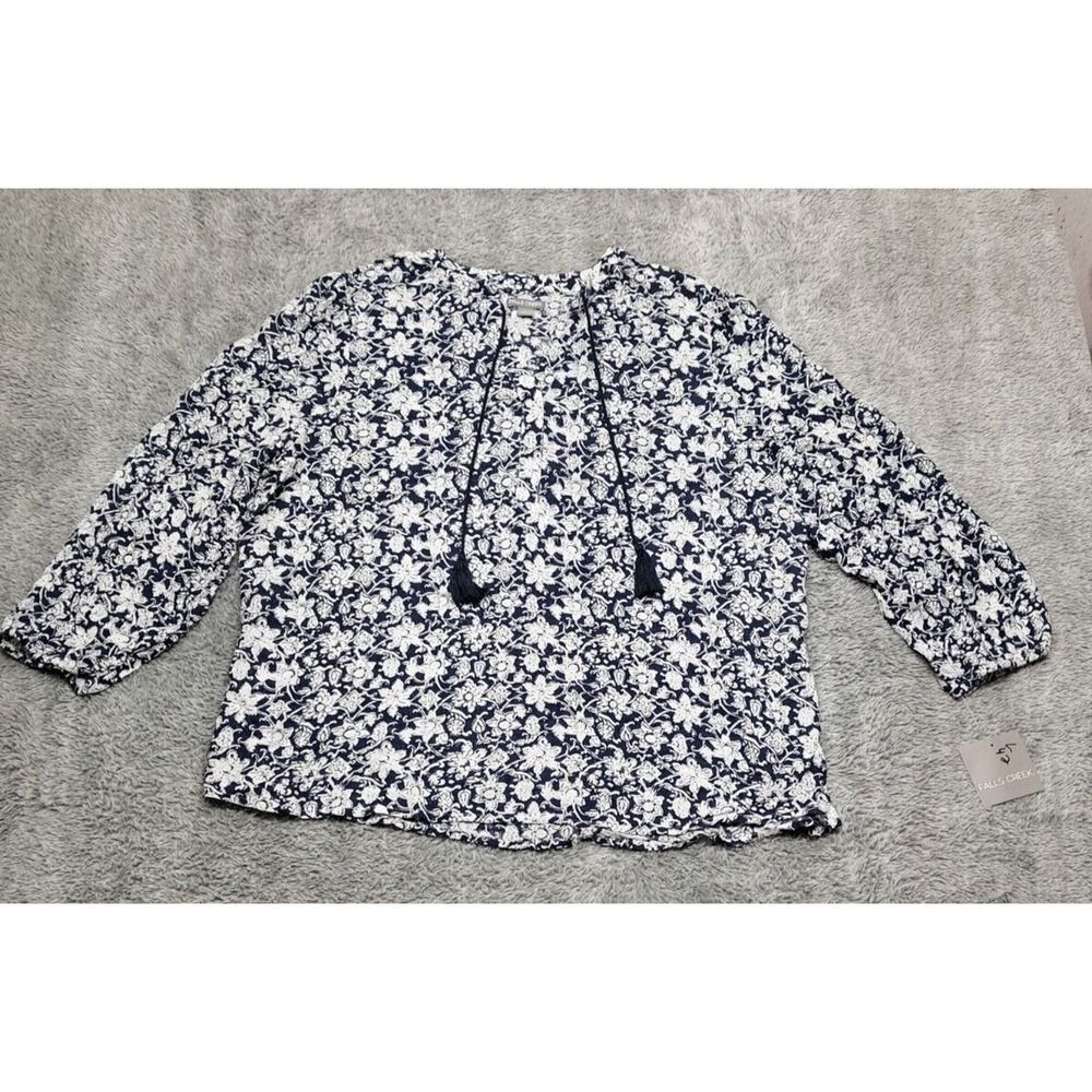 New Falls Creek Shirt Womens Large Long Sleeve Casual Pullover Crewneck Knit
